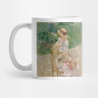 Young Woman Knitting by Berthe Morisot Mug